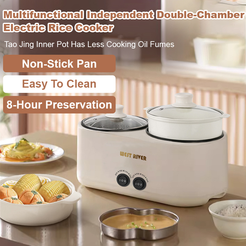 Home Cooking Services - Elektrische Haushalts-Bratpfanne, Multifunktionaler Doppeltopf, Antihaft-Kocher, Hot