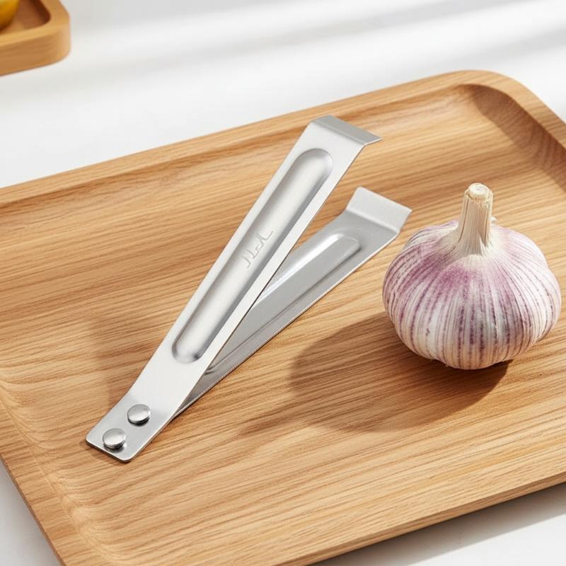 Home Cooking Restaurant - Knoblauchschäler aus Edelstahl, ergonomisches Design, einteilige
