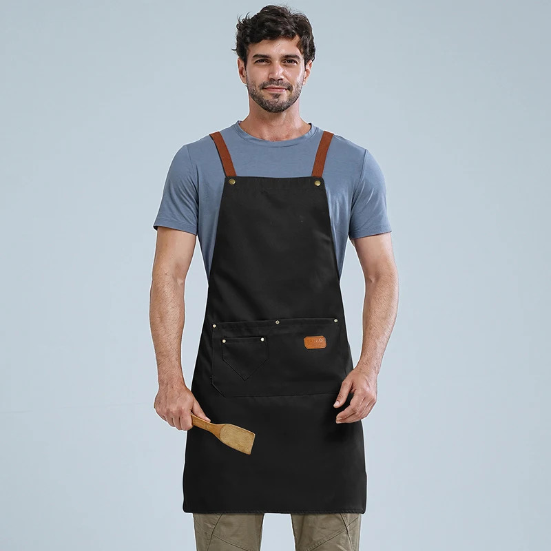 Home Cooking Restaurant - Wasserdichte Verstellbare Küchenschürze mit Kreuzgurten, Unisex-Arbeitsschürze