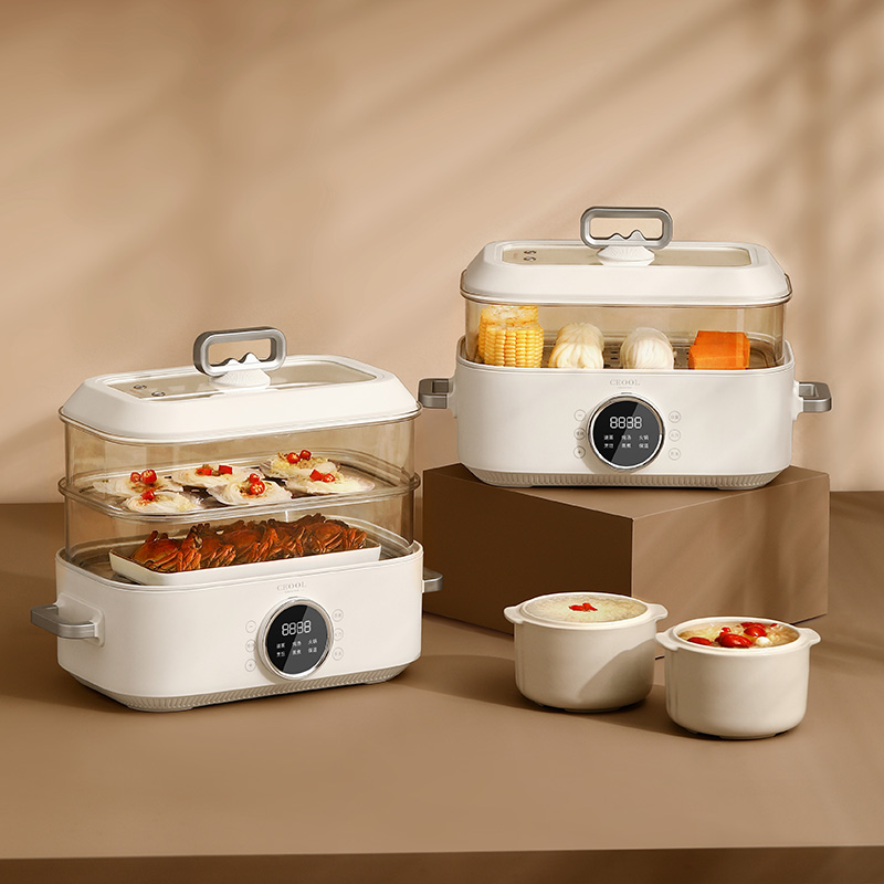 Home Cooking Restaurant - 10L 3-in-1 elektrischer Dampfgarer – multifunktionaler