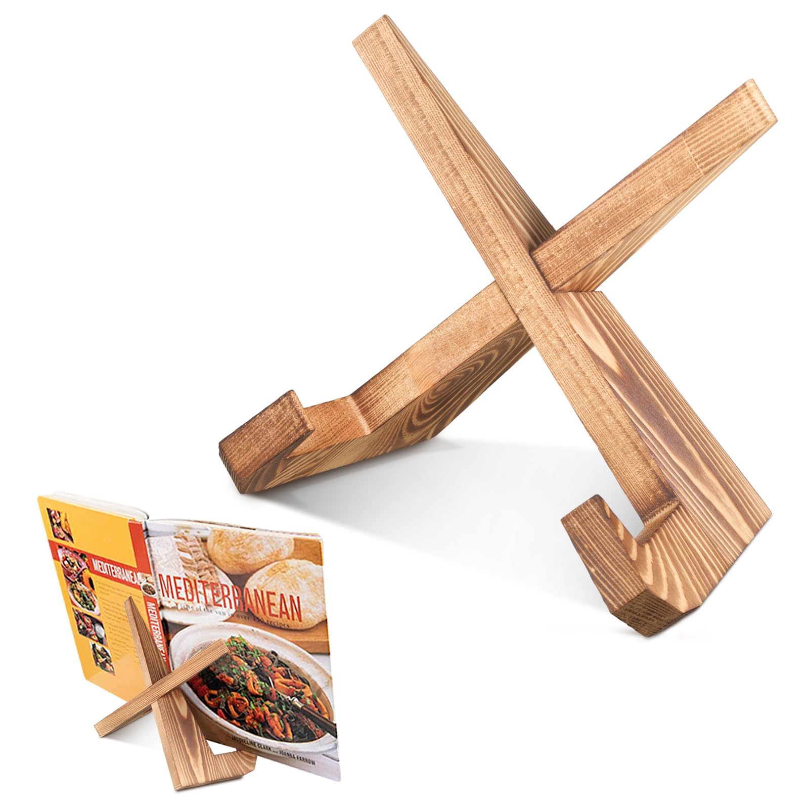 Home Cooking Menu - Hölzerner Kochbuchständer, handgefertigt, Rezeptbuch- und Menü-Präsentationsständer,
